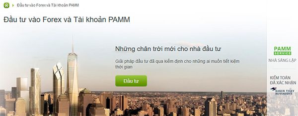 Đầu tư vào Forex và tài khoản PAMM
