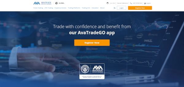 Avatrade main page