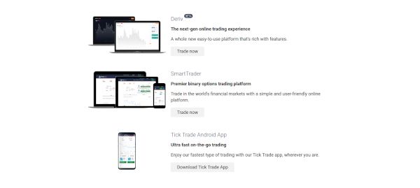 Binary.com trading platforms