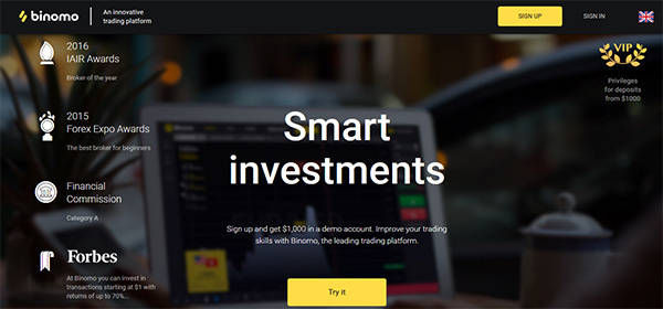 Binomo trading terminal explained