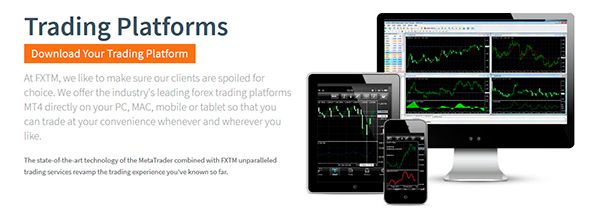 FXTM trading platforms